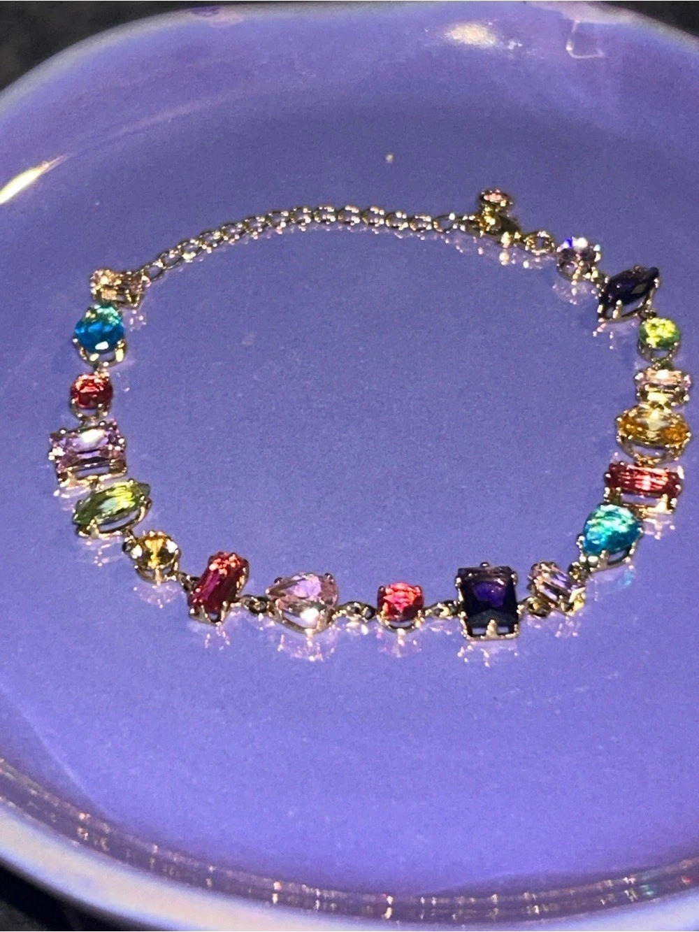 Multicolor Gold-Tone Statement Bracelet NWOT